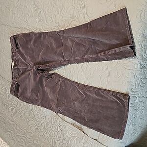 Michael Kors Women's Petite Gray Corduroy Bootcut Mid-rise Pants